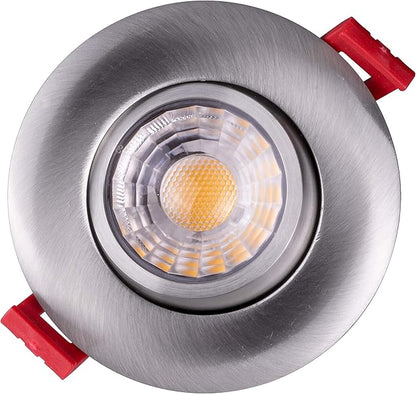 NICOR Lighting 3 inch LED Gimbal Recessed Downlight in Nickel, 2700K (DGD311202KRDNK)