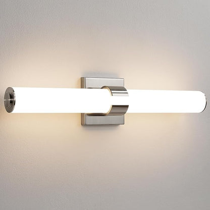 AIJIASI Brushed Nickel Vanity Lights for Bathroom - 22 Inch Bathroom Light Fixtures Over Mirror with Acrylic Shade, 18W LED Modern Vanity Lighting Fixtures Wall Sconce 3000K