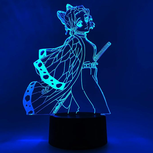 Otaku Lamps Demon Slayer - Shinobu LED Anime Night Light, 16 Color RGB LED – Gift for Otaku