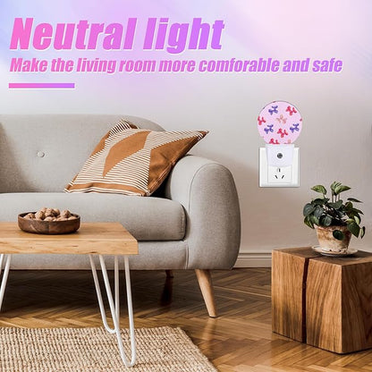 Balloon Puppy Night Light Dog Lover Night Lights LED Lamp Round Plug into Wall Nightlight with Dusk to Dawn Sensor Home Hallway Stairway Kitchen Decor