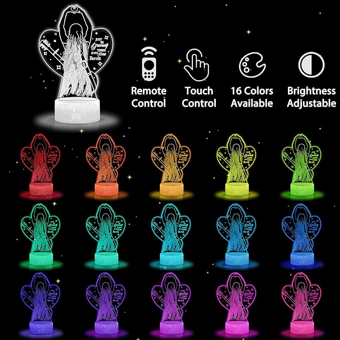 Teen Gir Gifts - Christmas Gifts for Music Fans, 16-Color LED Night Light with Remote & Touch, Cute Room Decor and Fan Gift, Birthday and Christmas Gifts for Teen Girls and Friends