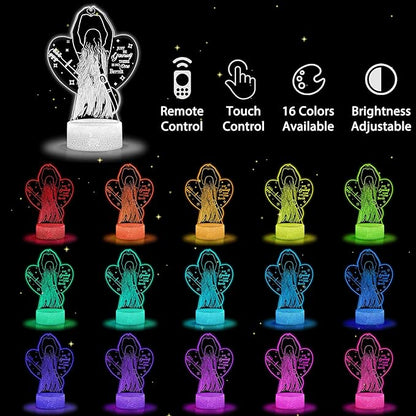 Teen Gir Gifts - Christmas Gifts for Music Fans, 16-Color LED Night Light with Remote & Touch, Cute Room Decor and Fan Gift, Birthday and Christmas Gifts for Teen Girls and Friends