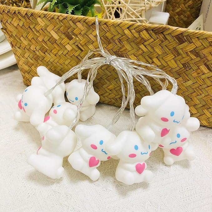 1.65M Cute Animal Dog Shape 10 Led Fairy Lights Heart Dog String Lights USB Powered for Halloween Christmas Thanksgiving Home Party Children Kids Bedroom Decoration (Heart Dog)