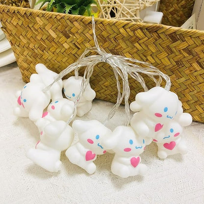 1.65M Cute Animal Dog Shape 10 Led Fairy Lights Heart Dog String Lights USB Powered for Halloween Christmas Thanksgiving Home Party Children Kids Bedroom Decoration (Heart Dog)