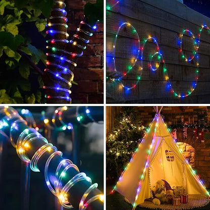 ANJAYLIA 40FT 120 LED Color Changing Rope Lights, 18 Colors Outdoor String Lights with Plug & Remote, Led Rope Lights Outdoor Waterproof, Christmas Lights for Bedroom Deck Halloween Decorations