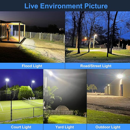 KUKUPPO 200W LED Parking Lot Light Power Adjustable, UL Listed LED Shoebox Parking Pole Light 30,000LM Commercial 5000K IP65 Waterproof Outdoor Area Lighting with Slip Fitter 100-277VAC