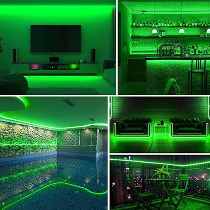 echosari Strip Lights USB 5V, 9.8Ft 180 LED Strip Lights Cuttable 2835 SMD Super Bright with Self-Adhesive DIY for Cabinet Photo Frames Desks Monitor Shelves Decor (Green)
