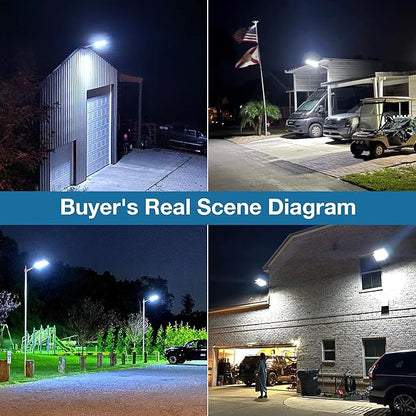 OKPRO 15000W Solar Street Lights Outdoor,Commercial Parking Lot Lights Dusk to Dawn, Waterproof Solar Security Flood Lights with Motion Sensor and Remote for Yard, Highways, Driveway,Farm