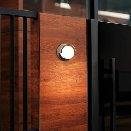 Feit Electric Outdoor LED Wall Sconce, Round Wall Mount Light Fixture, Dusk-to-Dawn, 5000K Daylight, Hardwired, Bronze Finish, Polycarbonate Lens, 50,000-Hour Lifetime, S5RWM/850/DD/BZ