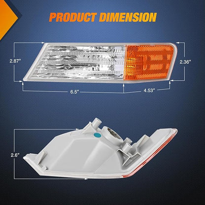 Nilight Front Turn Signals Light Clear Amber Lens Parking Day Running Side Marker Lights Compatible with 2007-2017 Jeep Patriot Driver & Passenger Sides