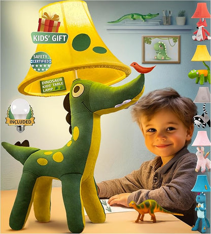 Dinosaur Kids Lamp for Boys Bedroom - 20", Boys lamp for Kids Room - Cute Christmas Gifts, Birthday Gifts for All Ages: Toddler Girls, Children, Grandkids 3 4 5 and Up Years Old, Sister, Brother
