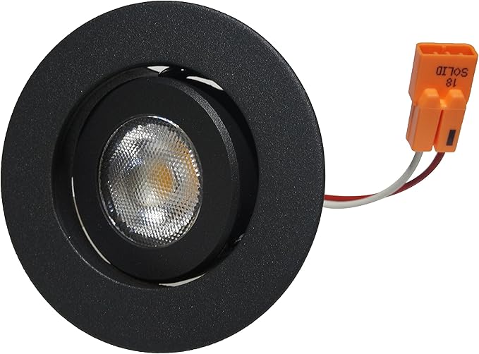 NICOR Lighting DLG2-10-120-3K-BK Adjustable Downlight, Black
