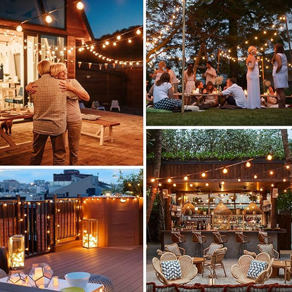 Bosceos 120FT Outdoor G40 LED Globe String Lights Dimmable Waterproof Shatterproof Light Strings with 60 Bulbs Connectable Commercial Hanging Lights for Christmas Patio House Backyard Balcony Party