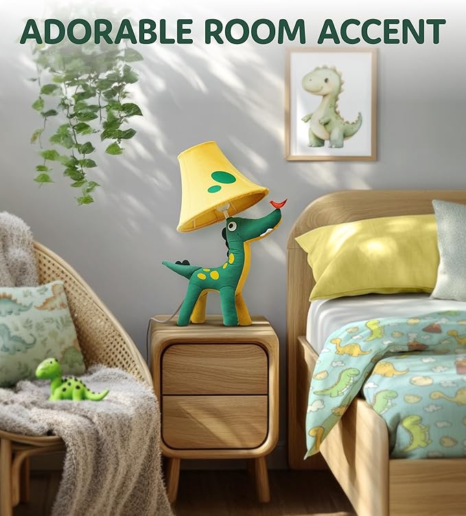 Dinosaur Kids Lamp for Boys Bedroom - 20", Boys lamp for Kids Room - Cute Christmas Gifts, Birthday Gifts for All Ages: Toddler Girls, Children, Grandkids 3 4 5 and Up Years Old, Sister, Brother