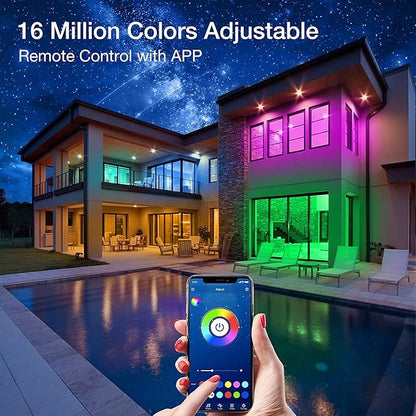 phopollo Bluetooth 24V Led Strip Lights 200ft (2 Rolls of 100ft), Color Changing LED Lights for Bedroom, Kitchen Decor, App Control and Music Sync