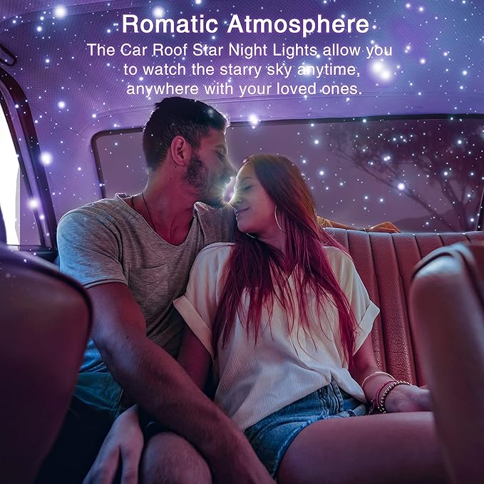 Voice-Activate Star Projector Night Light, Car Accessories Interior Aesthetic for Women and Men, 5 Light Modes Car LED Lights Interior, Romantic LED Lights for Car, Car Decor, Room Decor, Home Décor