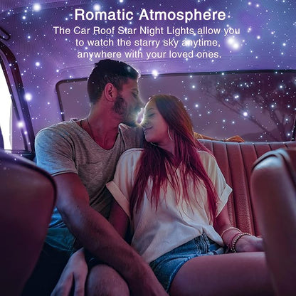 Voice-Activate Star Projector Night Light, Car Accessories Interior Aesthetic for Women and Men, 5 Light Modes Car LED Lights Interior, Romantic LED Lights for Car, Car Decor, Room Decor, Home Décor