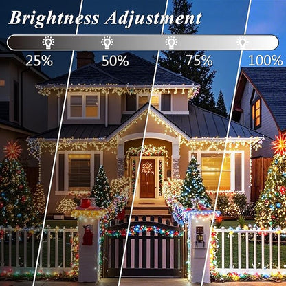 Color Changing Christmas String Lights with Remote, 4 Pack Total 66.6 FT 200 LED String Lights Indoor Outdoor Decoration, 35 Colors Twinkle Patriotic Lights for 4th of July Decorations