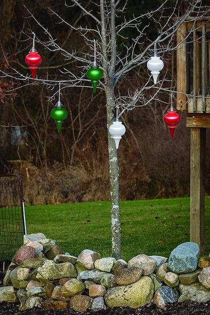 Xodus Innovations WP665-3 Battery Powered 8 Inch LED Finial Outdoor Decoration Ornaments, Pulsing Action, Dusk Sensor (Pack of 3), Light Green
