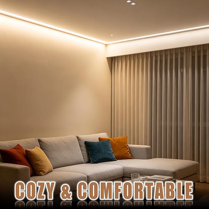 RadiantFlux 4000K 10Ft LED Strip Lights, Natural Daylight LED Tape for Indoor, Dimmable Flexible Super Bright Lighting for Living Room, Kitchen & Vanity Mirror