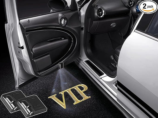 NewL 2 Pcs Led Car Door Welcome Light for Gold VIP Logo Symbol Projector Lights Ghost Shadow Light