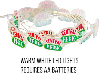 Silver Buffalo Friends Central Perk Mug 20ct Decorative String Lights, 7 Feet Long, Battery Powered (Batteries Not Included), Warm White LED, Indoor Use Only