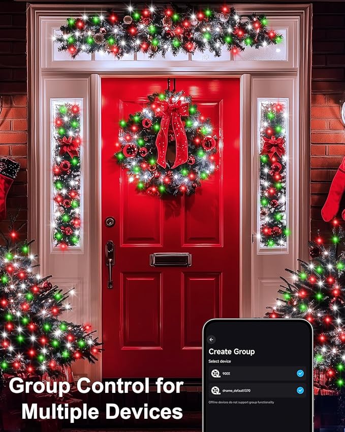 Smart Fairy Lights 33Ft 100 LED Twinkle String Lights with Remote & APP Control, Color Changing USB Fairy Lights Music & Mic Sync for 4th of July Bedroom Holiday Party Decor