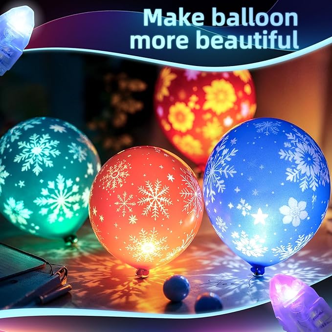 LIHAO 30PCS Mini LED Lights, Flash LED Balloons Light Up Balloons for Party Decorations Neon Party Lights for Paper Lanterns Birthday Party Wedding Easter Eggs Halloween Christmas Decoration-Colorful