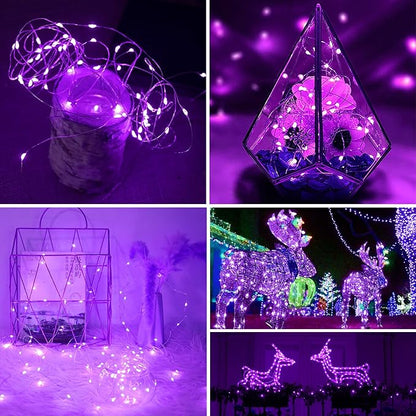 ZGWJ Fairy Lights Battery Operated, 8 Pack Twinkle String Lights 20 LED 7FT Mason Jar Decor for Bedroom, Halloween, Christmas, Party Indoor and Outdoor Decoration Mixed-Color