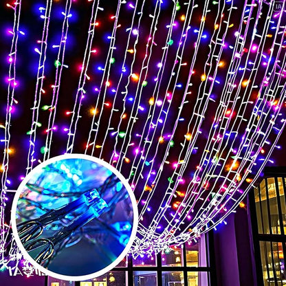 Etinga 200 LED String Lights 66ft Multicolor, Plug in Fairy Lights with 8 Modes, Indoor Outdoor Christmas Lights for Tree Bedroom Patio Yard Holiday Party Decor (Multicolor, 200 LED 66ft)