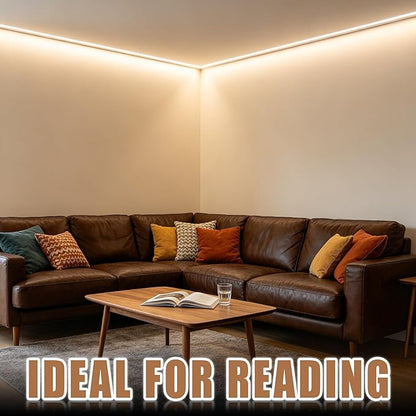 RadiantFlux 4000K 30Ft LED Strip Lights, Dimmable Natural Indoor Lighting, Flexible Super Bright LED Tape for Living Room, Kitchen, Vanity Mirror & More