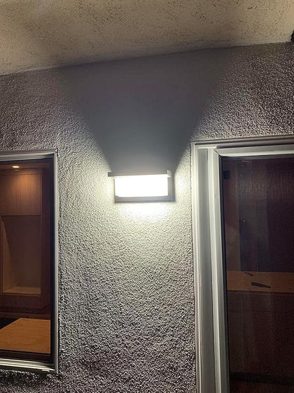 rosykite Modern Led Outdoor Wall Lights for House, 18W Porch Light Fixture 3000K 4000K 5000K CCT Selectable, Waterproof IP65 Exterior Lighting for Garage,Front Door