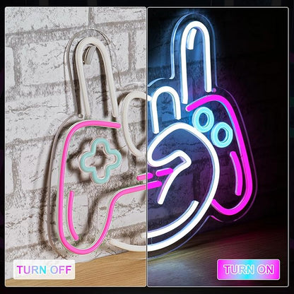 Gamer LED Neon Sign for Wall Decoration Lightness Controllable neon Light for Man cave Decor, Christmas Ornament, Party and Game Room 5v USB Power