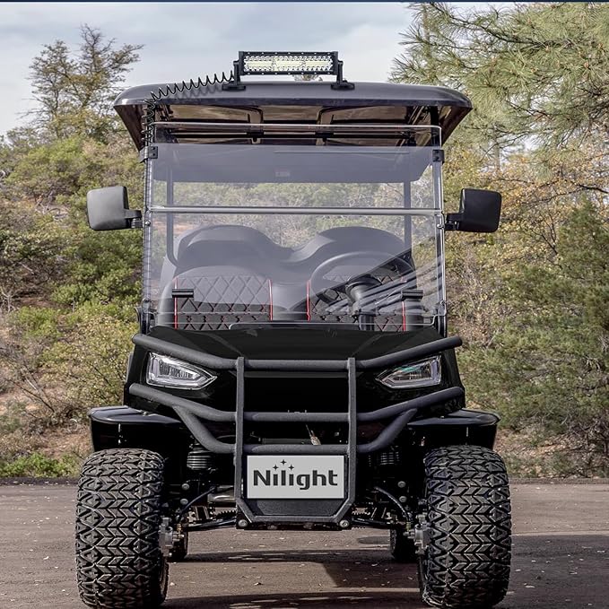 Nilight LED Light Bar 13.5 Inch Triple Row Cigarette Lighter Wiring Strong Magnetic Base Spot Flood Combo 96LEDs Fog Driving Work Roof Bumper Lights for Truck Tractor Golf Cart UTV