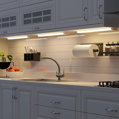 Inlight 12-inch Hardwired Only LED Under Cabinet Lighting, Soft White(3000K), Dimmable, Matte White Finished, ETL Listed, IN-0201-11-WH