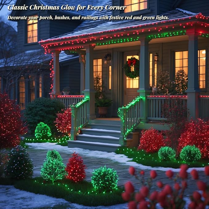Etinga 200 LED Green String 66ft, Plug in Fairy with 8 Modes, Indoor Outdoor Decoration for St. Patrick's Day, Christmas, Garden, Bedroom, Patio (Green, 200 LEDs, 66ft)