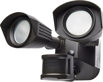 Nuvo 65/219 LED Dual-Head Security Light, 4000K, Motion Sensor, Bronze