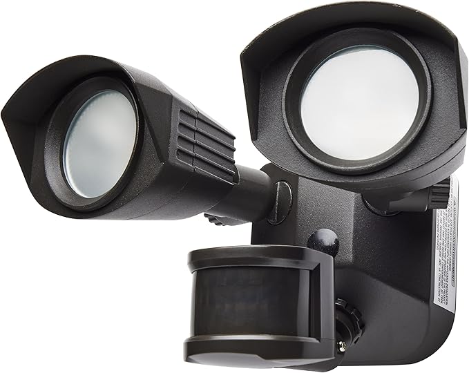 Nuvo 65/213 LED Dual-Head Security Light, 3000K, Motion Sensor, Bronze