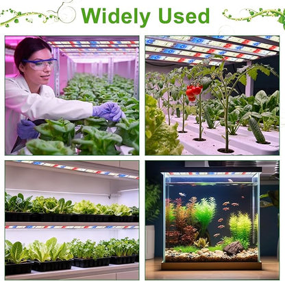 LED Grow Strip Lights Full Spectrum, 3 in 1 Each 10ft 120 LED Plant Grow Light Strip for Indoor Plants with Timer Dimmable Grow Light for Greenhouse Seed Starting