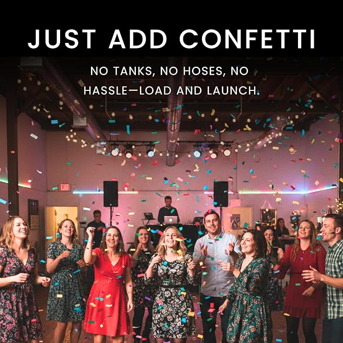 CHAUVET DJ FunFetti Shot Professional Confetti Launcher w/Wireless Remote for Concerts, Parties, and Special Events