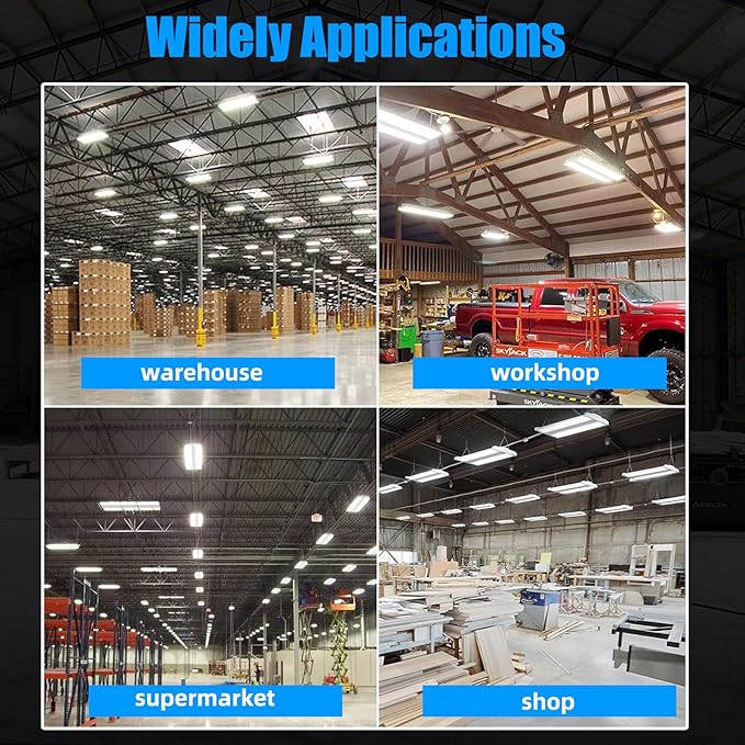 2FT LED Linear High Bay Shop Light with Motion Sensor, 150W High Bay Led Shop Lights, 21000LM 5000K Linear Hanging Shop Light, 400W-500W HPS Eqv., 100-277V Commercial Hanging Lamp for Garage Warehouse
