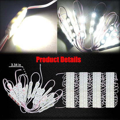 Ampper 12V 300 LEDs Interior Van Lights, LED Ceiling Lights for Van RV Boats Caravans Trailers and More (100 Modules, White)