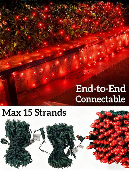 Led Christmas Net Lights for Bushes, 132LED 6FT x 6FT Connectable UL Certified Net Lights for Bushes Tree Shrubs Xmas Trunk Green Wire Christmas Decorations