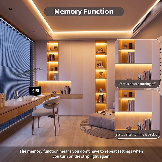 PAUTIX COB LED Strip Light 3780LEDs,Super Bright 8000 Lumen 3000K Warm White 24ft/7.5m,Dimmable 24V LED Tape Light with 3M Tape,RF Remote with Timer Function,48W Adapter,for Bedroom,Home,Kitchen DIY