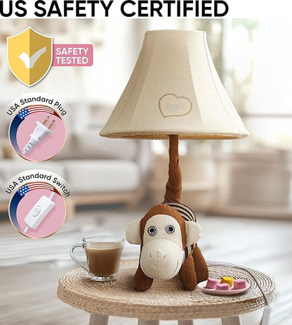Monkey Kids Lamp for Boys Bedroom - 20", Animal Lamp for Kids Room - Christmas Gifts, Birthday Gifts, for All Ages: Toddler Girls, Children, Grandkids 3 4 5 and Up Years Old, Sister Brother, Sibling