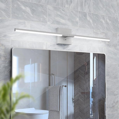 Vanity Lights 32 inch, 4-Level Brightness Built-in Dimmer, 18.5W Dimmable 5CCT Bathroom Light Fixtures Over Mirror, Baked Matte Grey Vanity Lights for Bathroom Mirror Bedroom-FCC & ETL
