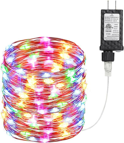 Joomer Fairy String Lights 33FT 100 LEDs Plug in Fairy Lights Indoor Copper Wire String Light DIY for Bedroom, Parties, Wedding, Christmas, Outdoor,Indoor Decoration (Multicolor, Non-Connectable)