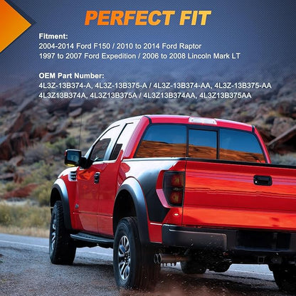 Nilight Side Mirror Marker Light Switchback White Parking Amber Turn Signals Lights Smoked Lens Plug and Play Compatible With Ford F150 Raptor Expedition 2006-2008 Lincoln Mark LT