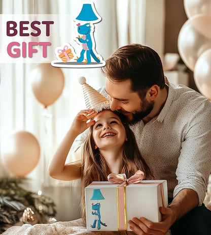 Dinosaur Girls Lamp for Kids Room - 27", Kids Lamp for Girls Bedroom - Cute Christmas Gifts, Birthday Gifts for All Ages: Toddler Boys, Children, Grandkids 3 4 5 and Up Years Old, Sister, Brother