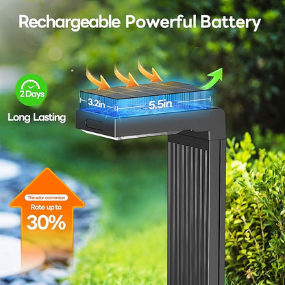 COXSENI Solar Lights Outdoor Pathway, 4Pack Motion Sensor Solar Pathway Lights, 3 Working Modes & 2 Colors Adjustable, IP65 Waterproof Outdoor Landscape Lighting for Garden Yard Driveway Walkway Lawn